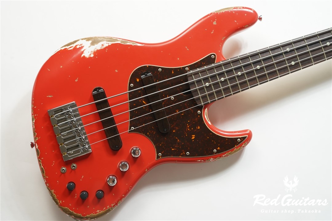 Xotic XJ-1T 5st Fiesta Red (Lacquer) Heavy Aged/Alder/R